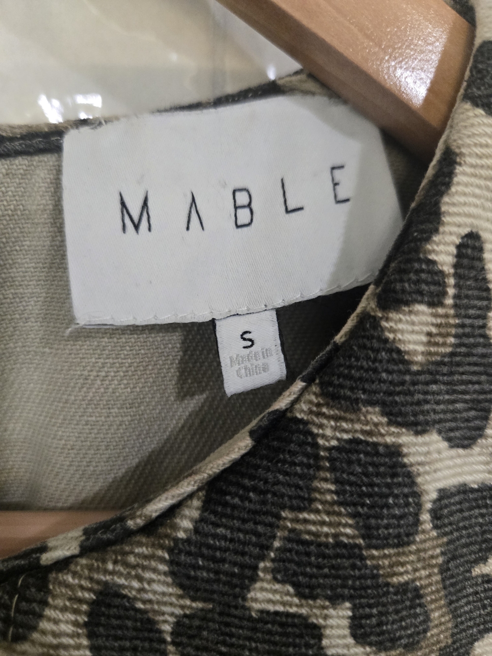 MABLE Cream and Black Leopard Print Mini Dress - Picture 3 of 11